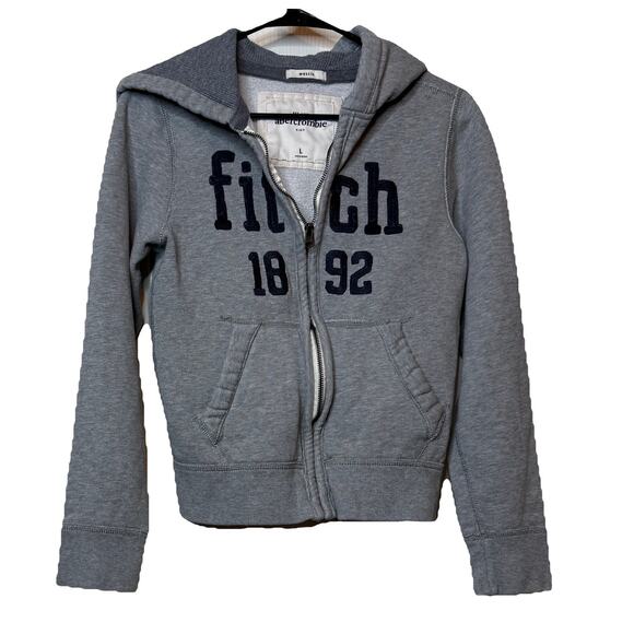abercromie kids Zip Up Hooded Hoodie Sweatshirt Jacket Youth Size L - Picture 1 of 3